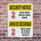 Signmission Gun Free Drug Free Zone Bilingual OSHA Security Notice Sign, Plastic, 7in W x 10in L, 2PK OS-2PACK-SN-P-710-L-11543 - alternate 6